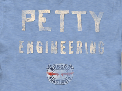 Petty Engineering Vintage Tee apparel hand drawn lettering motorsports nascar racing type vintage