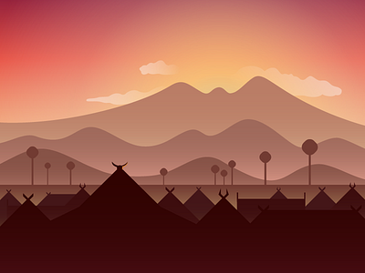 Makassar design gradient graphic illustration landscape makassar