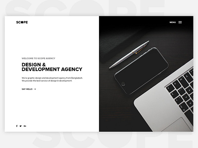 Scope agency creative firm freelance home portfolio scope website