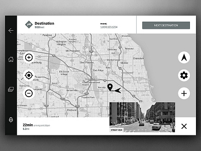 OverDryve assistant auto navigation tablet ux wireframes