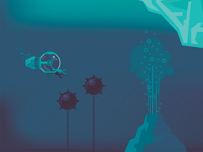 WIP 2d bathysphere fun game