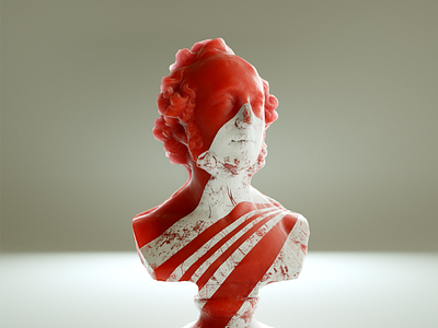 Bust series - Felix Mendelssonhn-Bartholdly 3d bust c4d cinema4d daily gold motion graphics