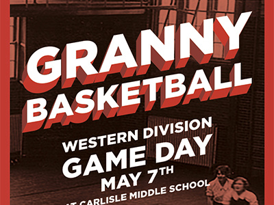 Granny Basketball basketball photography typography vintage