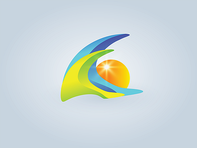 Creative Wave logo colorful logo sea sunrise water wave