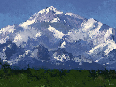 PSD Painting: Denali denali forest mountain painting psd rocks snow texture trees