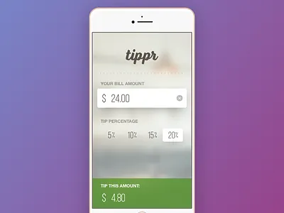 Daily UI :: Tip Calculator app calculator daily ui dailyui tip tip calculator