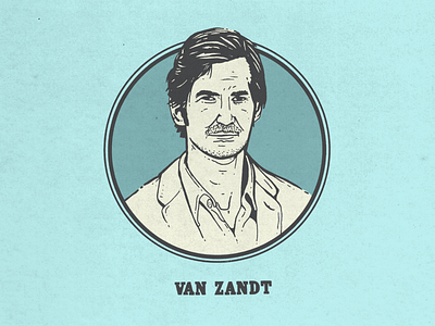 Townes hand drawn lettering portrait texas townes van zandt