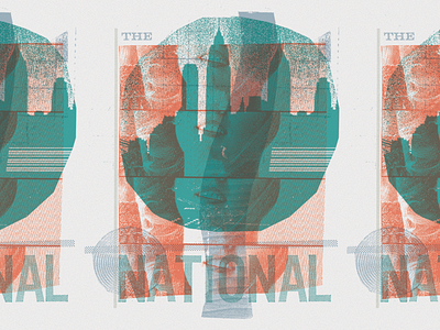 The National tee design buildings city collage design new york overprinting screenprint shirt skyline t shirt the national