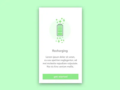 Recharging battery charge energy flat illustration mobile