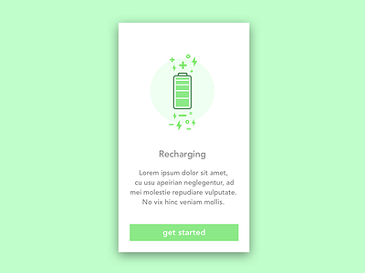 Recharging battery charge energy flat illustration mobile