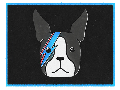 Boston Stardust boston terrier david bowie offset ziggy stardust