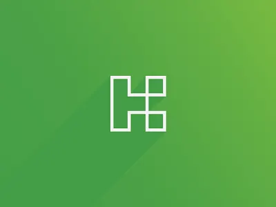 A-Z / K for Kanone (green version) bold clever geometric k letter k logo long shadow minimal simple