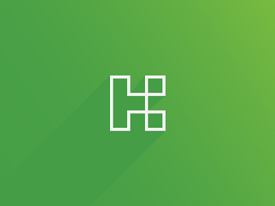 A-Z / K for Kanone (green version) bold clever geometric k letter k logo long shadow minimal simple