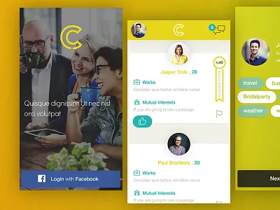 Social App app color desing discover feed flat ios iphone logo social tags work