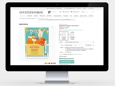 InvitationBox.com Redesign e commerce website design