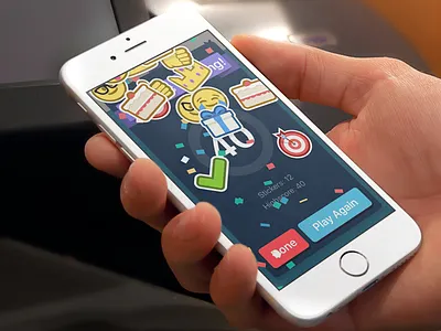 High Score Screen confetti game games ios mobile score stickers video game