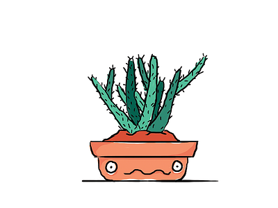 Plant 9 illustrator ink line nature plant potplant saxon saxonsplace