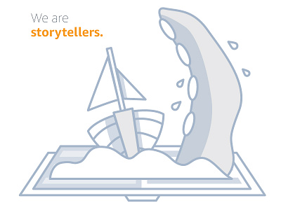 We are storytellers kracken sailboat storytelling ux