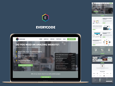 Everycode.net home page design home landing page ui ux