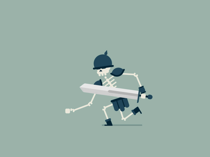 Wight Run Cycle after effects animation character design game of thrones gif illustration loop vector white walker wight