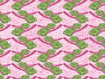 Rhubarb Food Pattern cooking eating food illustration food pattern healthy eating lifestyle rhubarb seasonal eating