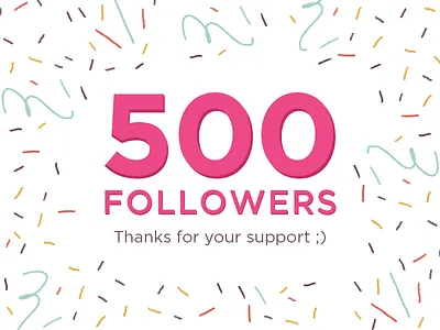 500 Followers!!! 500 designer dribbble follow followers thanks thankyou