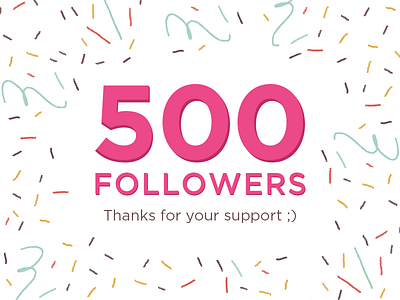 500 Followers!!! 500 designer dribbble follow followers thanks thankyou