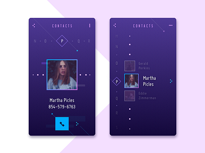 Contact List Concept concept contact list ios tubik ui