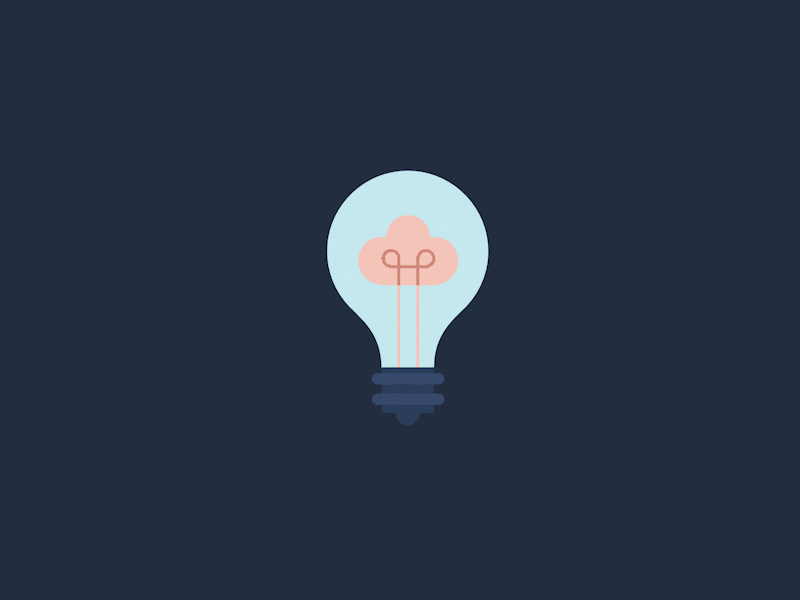 Brain Bulb 2d animation brain bulb flat idea light vector