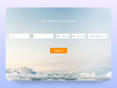 Daily UI #068 - Flight Search daily ui dailyui flight search form design input field ui design user interface design web design