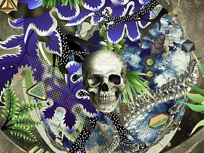 — The Beautiful Peephole abstract colors design experimental graphic illustration photo manipulation plants polygons print shapes skeleton