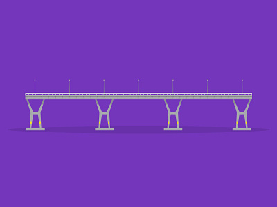 40/50: Benjamin Sheares Bridge architecture benjamin bridge buildings flat design illustration sheares singapore