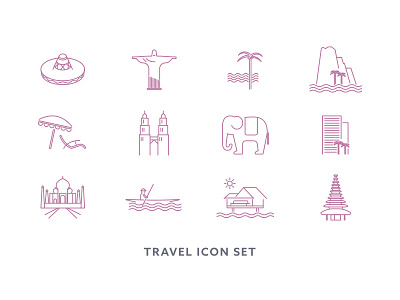 Travel Icon Set iconset illustration traveling website