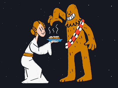 Leia Buns chewbacca chewie leia may4th star wars