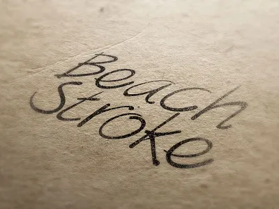 Beachstroke font design handwritten new typeface