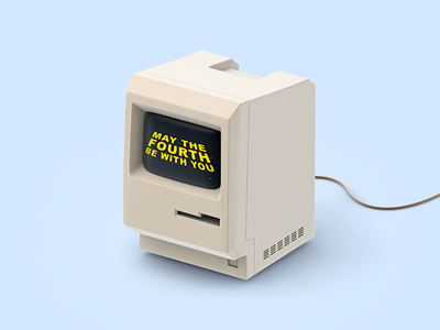 MACINTOSH 3d apple computer icon illustration isometric mac render starwars vintage