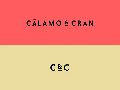 Cálamo & Cran branding logo responsive tipography