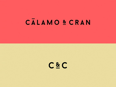 Cálamo & Cran branding logo responsive tipography