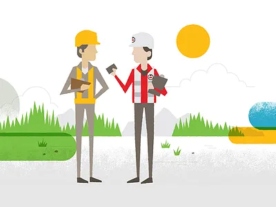 T.D.Williamson Style Frame art direction character design illustration midcenturymodern nature pipeline safety styleframes