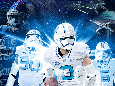 "Tar Wars" football photoshop star wars unc