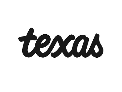 Texas Script Vectorized bold custom flow hand lettering script smooth texas thick type typography