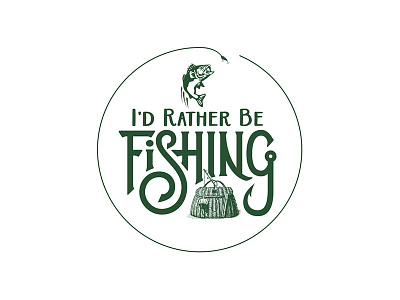 Fishing Sticker basket bass custom design fishing illustration product sticker type typography