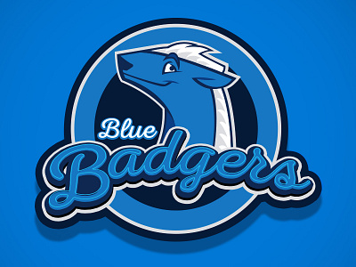 Blue Badgers Logo badgers blue design logo microsoft