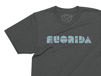 The Rollerblade State 50 states 50 states apparel 90s apparel design florida neon retro rollerblade south southern state tshirt