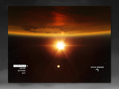 SpaceEngine UI Concept game ui space engine ui