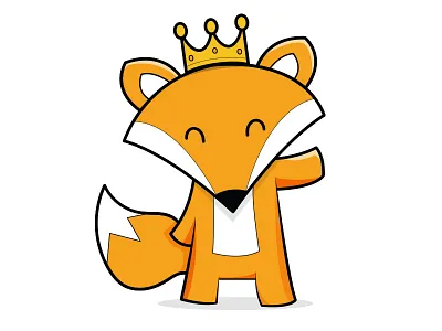 Fox with a crown crown firefox fox illustration mozilla