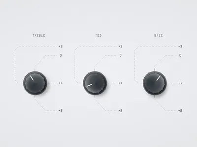 Knobs bass knob mid treble