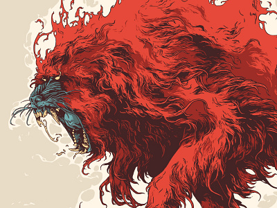 MMXVI 2016 fire fire monkey further up illustration ivan belikov monkey new year