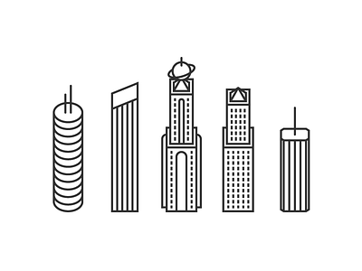 Mystery Project 1 building city illustration perspective simple skyscraper stroke