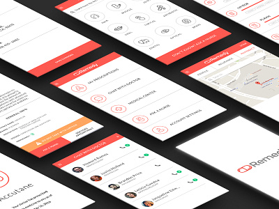 Remedy App app management medical prescriptions ui ux